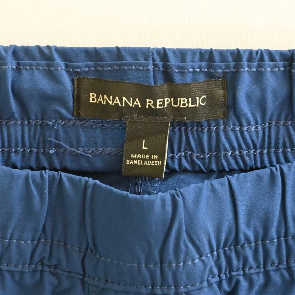NEW Banana Republic Large Royal Blue‎ 1525908 Tech Slim Mens Jogger Pants
